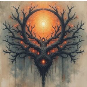 Bindrune health and balance symbol – energetic harmony and wellbeing support