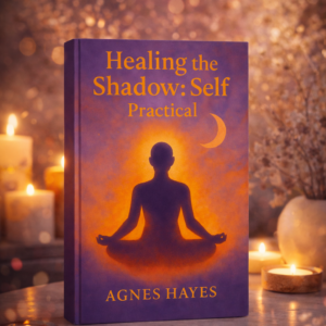 Healing the Shadow Self practical guide PDF cover showing a meditating figure surrounded by warm light, symbolizing inner integration and self-awareness
