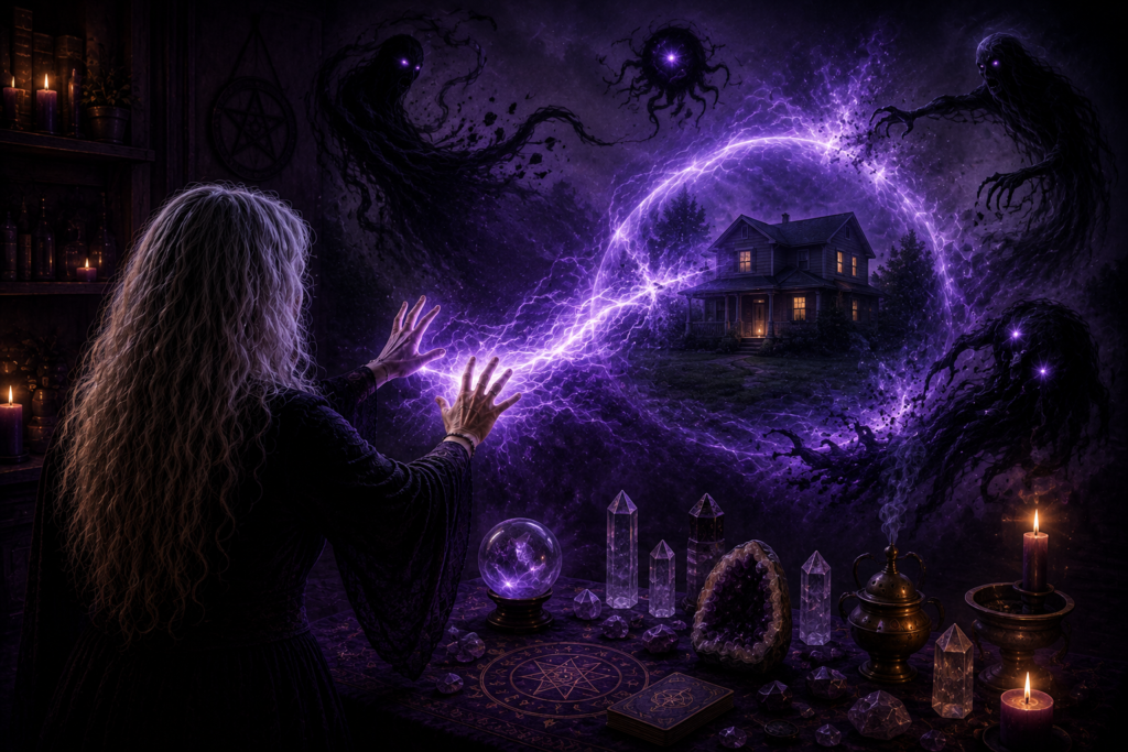 Remote house entity removal and spiritual energy cleansing