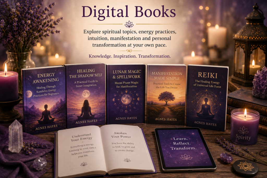 Digital Books by Agnes Hayes about spirituality, energy, manifestation, Reiki and personal transformation