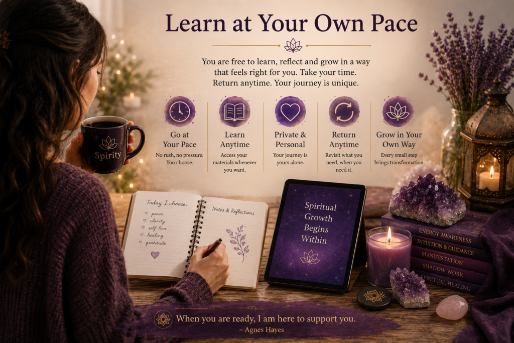 Learn at Your Own Pace with Spirity digital books and guided journals for reflection and spiritual growth
