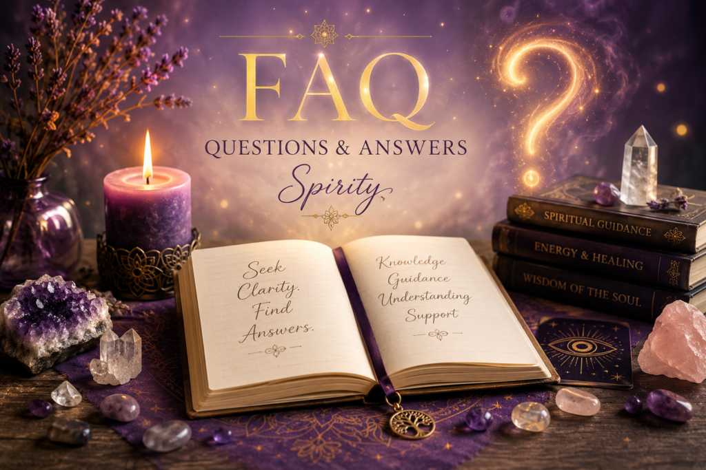 FAQ about Spirity spiritual services, Psychic Readings, healing, removal services, Spells and Digital Products