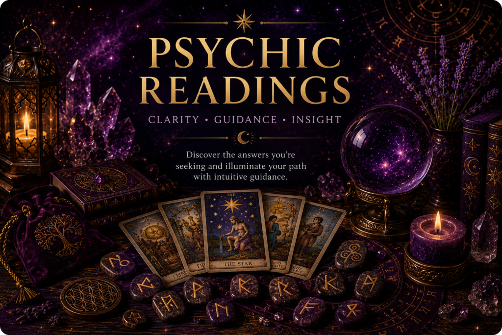 Psychic Readings with tarot cards, runes, crystals and intuitive guidance